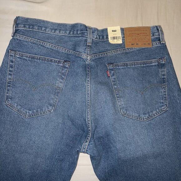 Levi’s Men’s 501 ‘93 Big E Straight Fit Jeans Size 36X36 Medium Blue 798300167 - Picture 7 of 8